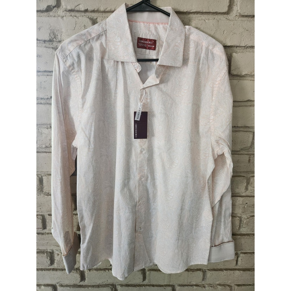 NWT Consequence Mens Paisley Dress Shirt